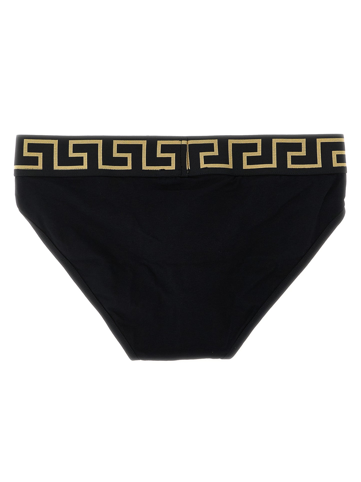 Versace Black Stretch Cotton Briefs Bi-Pack