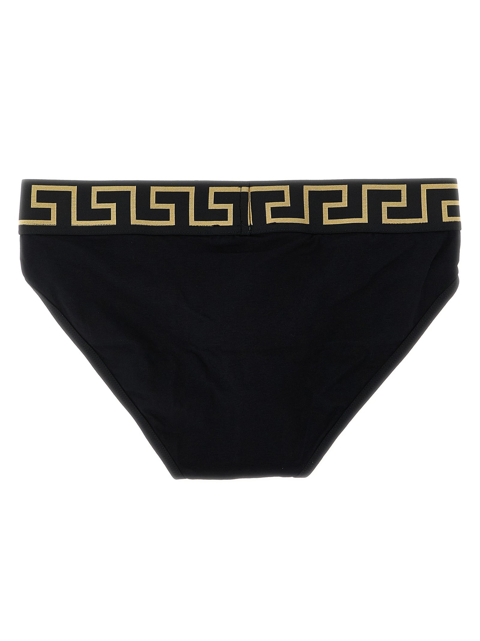 Versace Black Stretch Cotton Briefs Bi-Pack