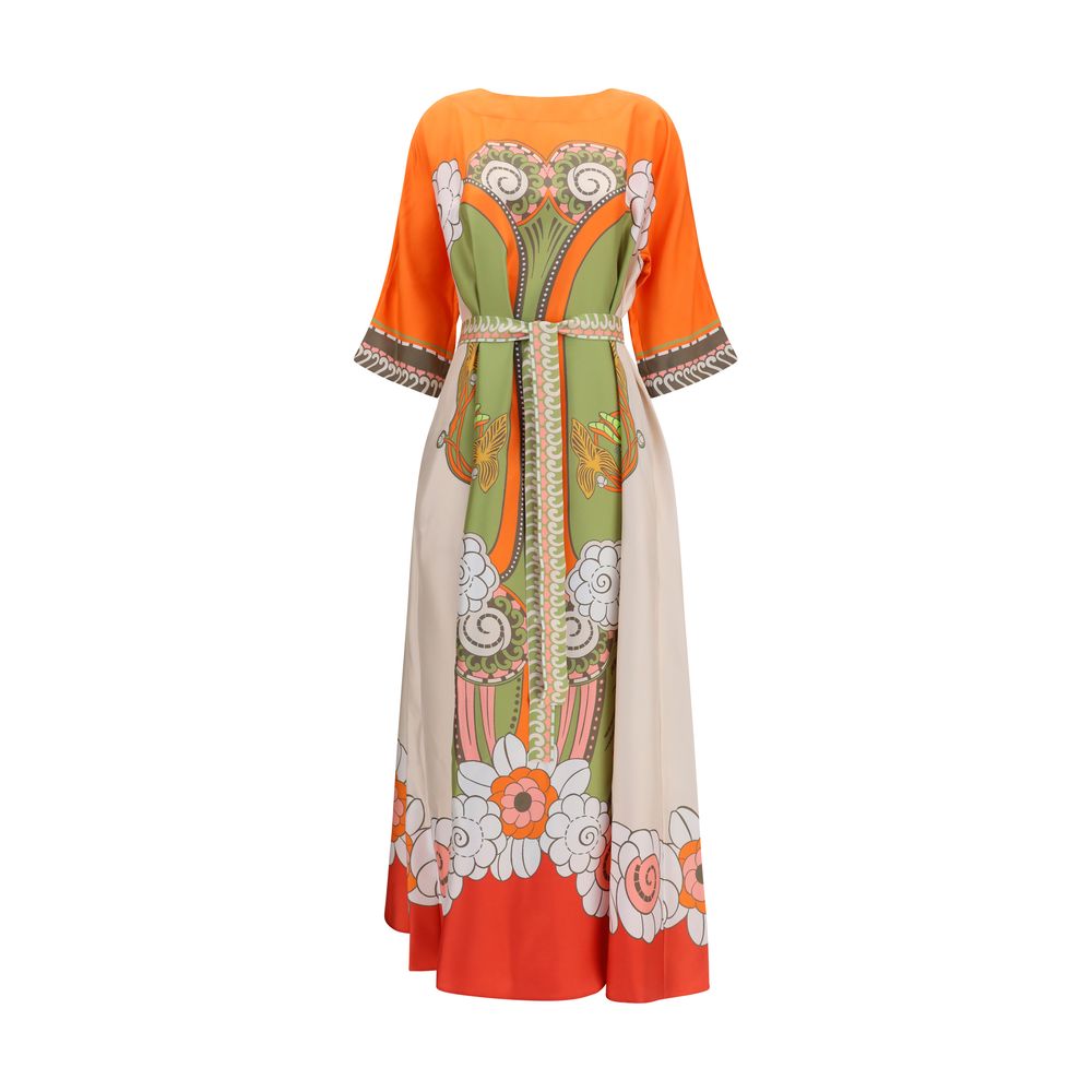 La Double J Multicolor Silk Muumuu Dress M