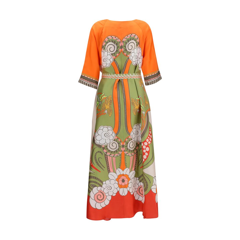 La Double J Multicolor Silk Muumuu Dress M