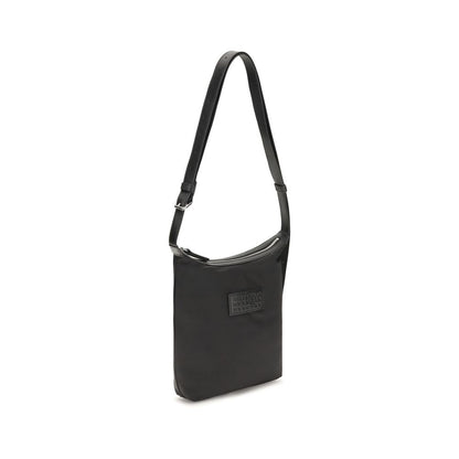 MM6 Numeric Vertical Shoulder Bag Black Nylon 18x20x4