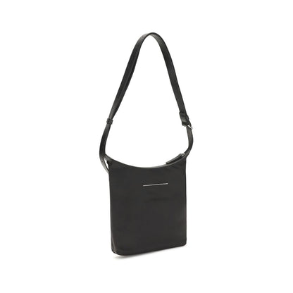 MM6 Numeric Vertical Shoulder Bag Black Nylon 18x20x4