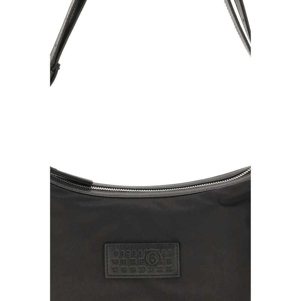 MM6 Numeric Vertical Shoulder Bag Black Nylon 18x20x4