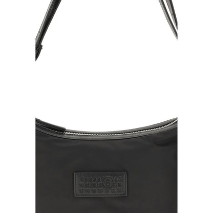 MM6 Numeric Vertical Shoulder Bag Black Nylon 18x20x4