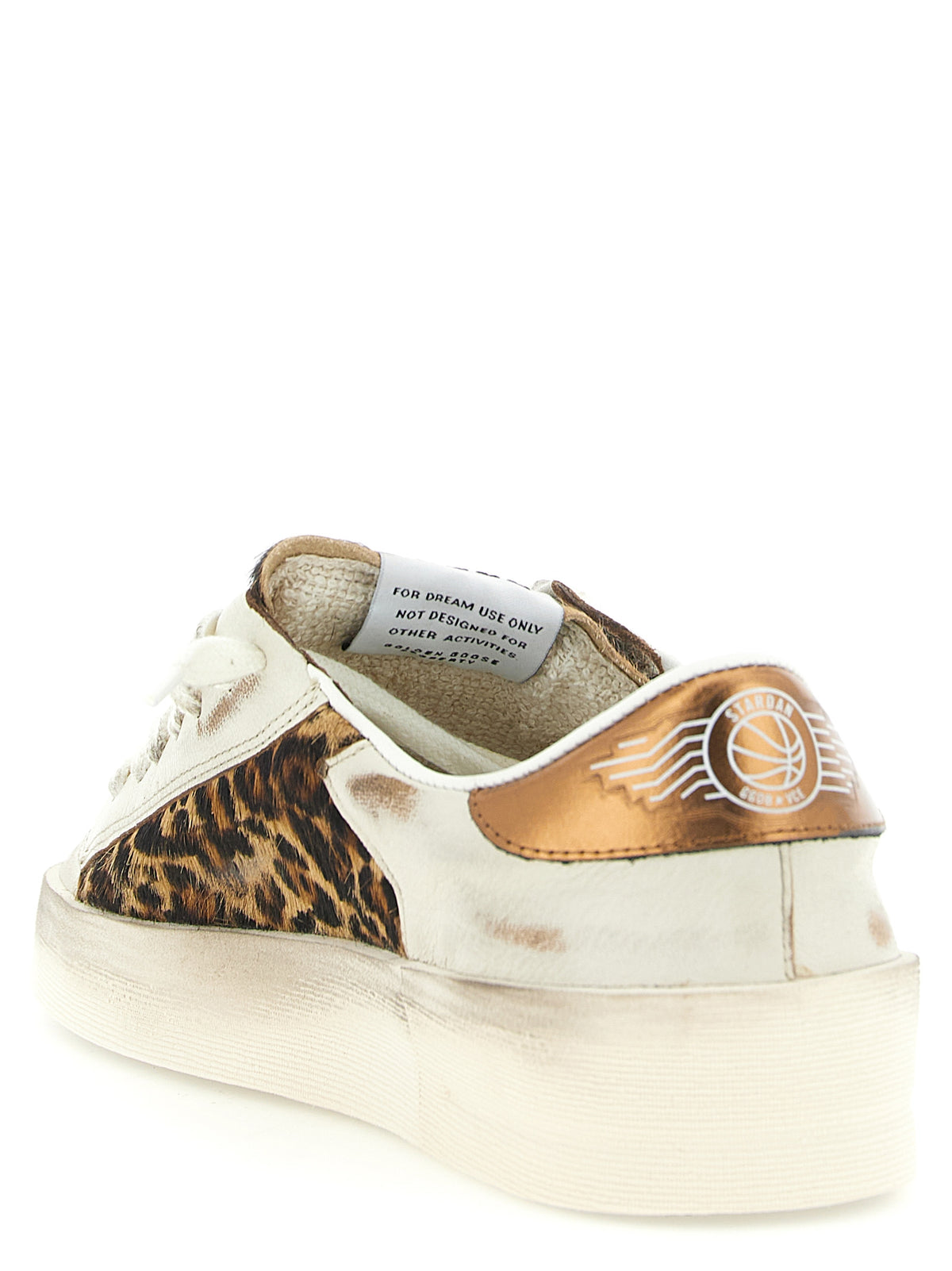 Golden Goose Leopard Accents Goatskin Low Top Sneakers