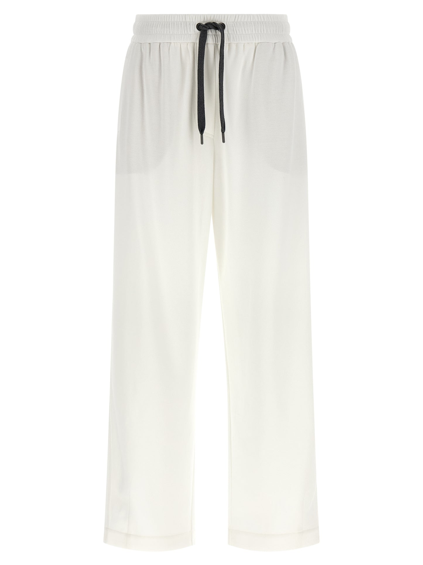 Brunello Cucinelli White Cotton Joggers