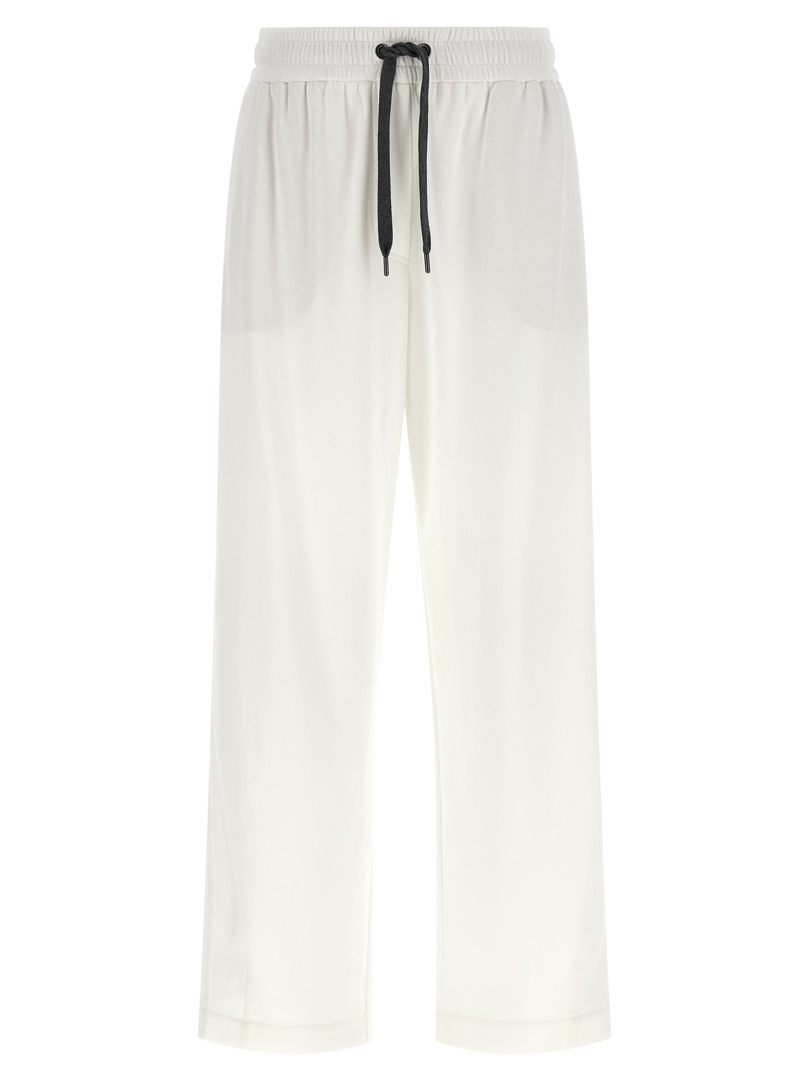 Brunello Cucinelli White Cotton Joggers