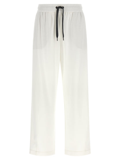 Brunello Cucinelli White Cotton Joggers