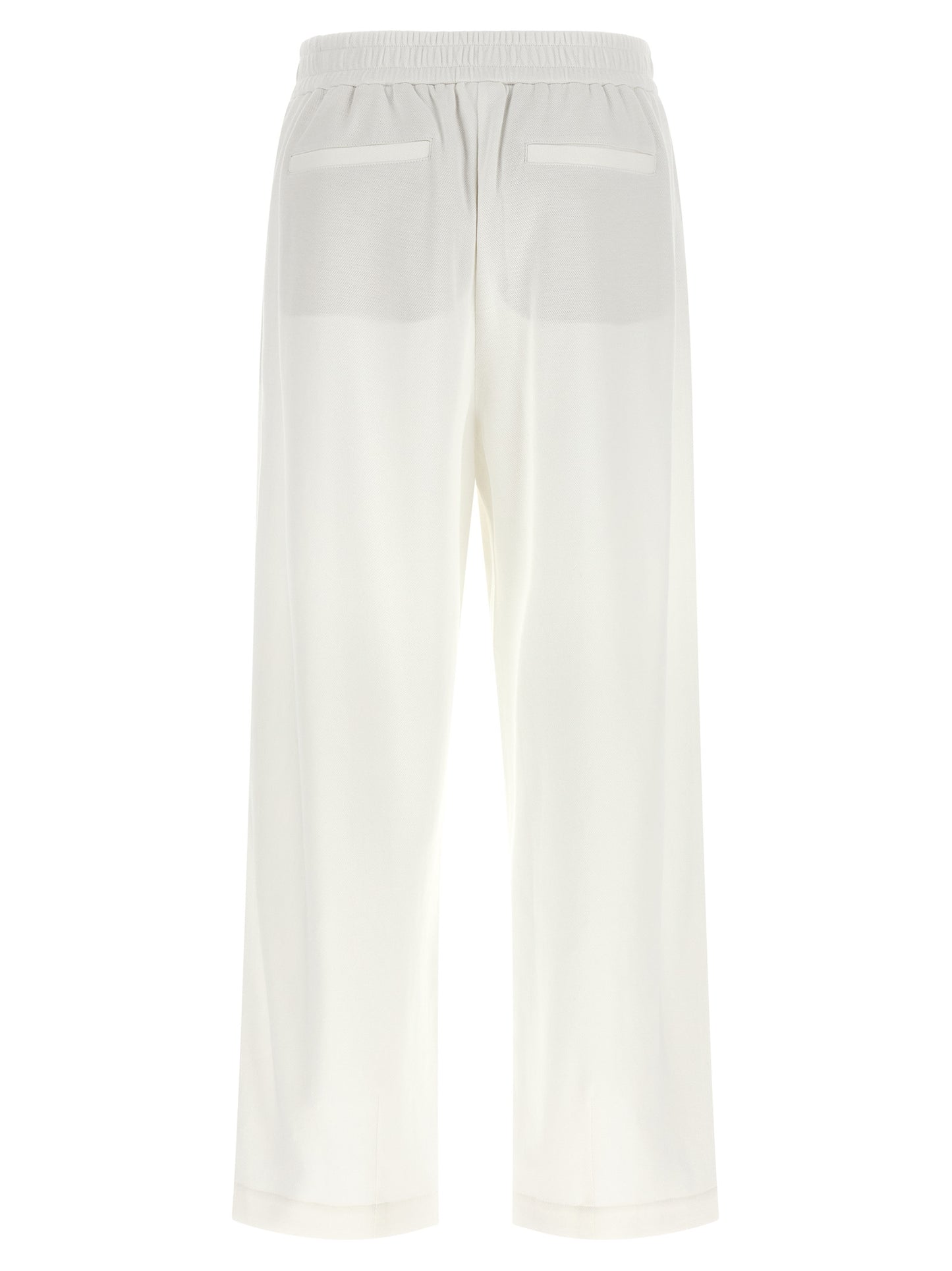 Brunello Cucinelli White Cotton Joggers