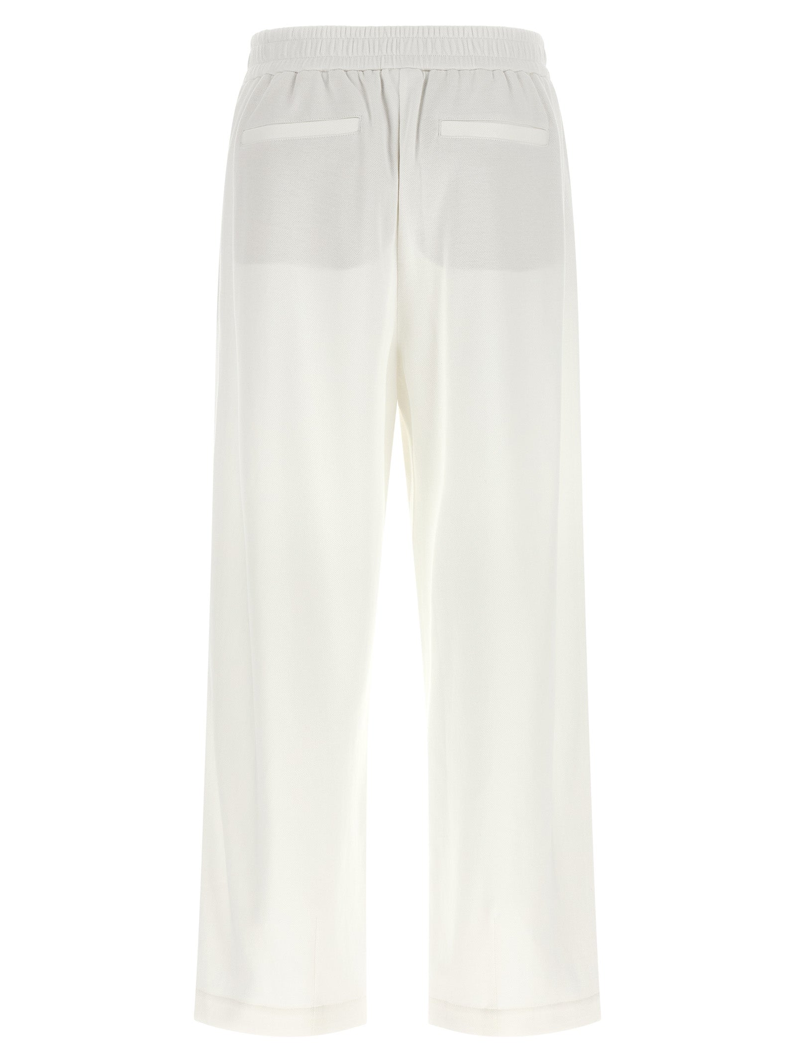 Brunello Cucinelli White Cotton Joggers