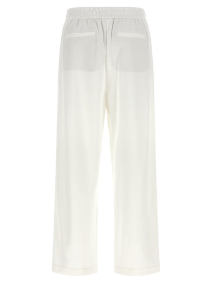 Brunello Cucinelli White Cotton Joggers