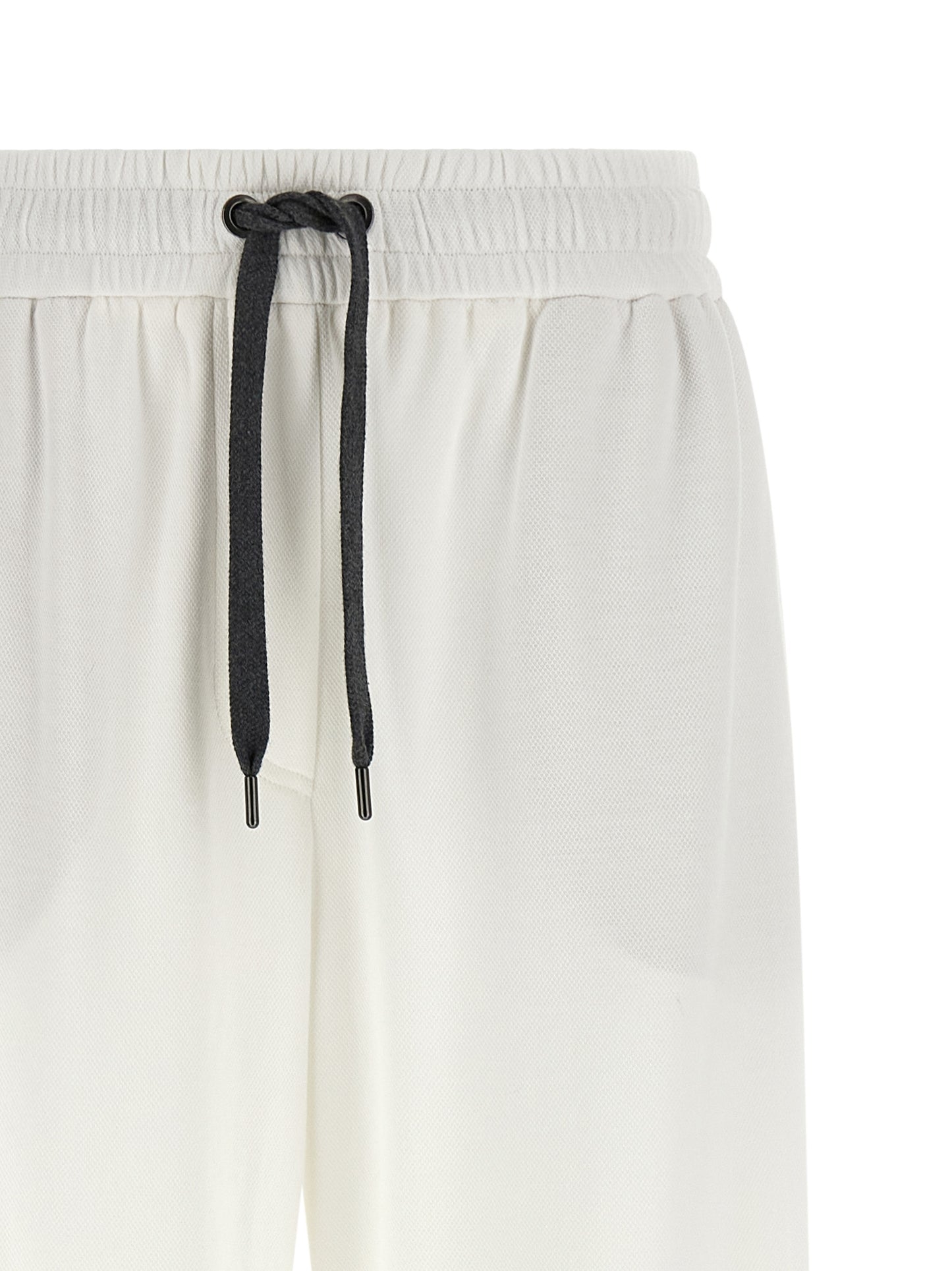 Brunello Cucinelli White Cotton Joggers
