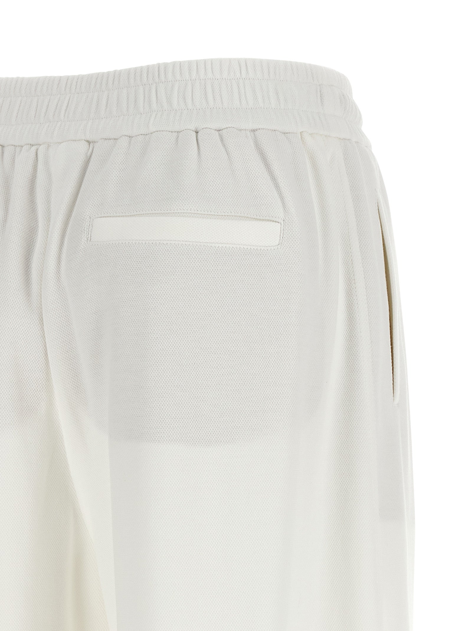 Brunello Cucinelli White Cotton Joggers
