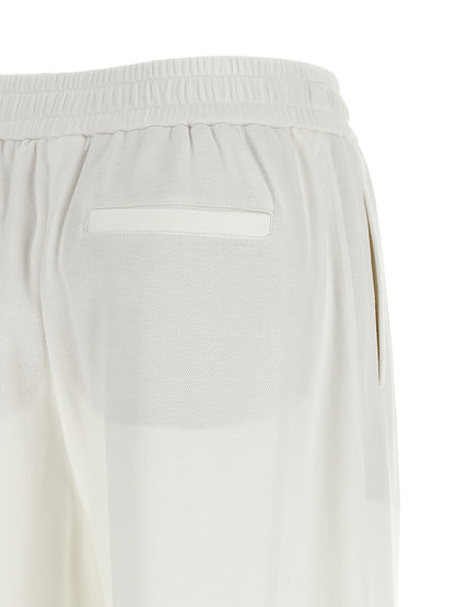 Brunello Cucinelli White Cotton Joggers