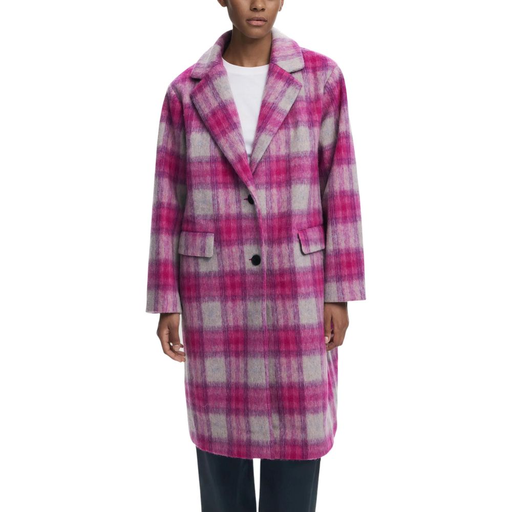 Desigual COAT_PINKCHECK 25WWEW15 Women's Coat Multicolor IT40|S