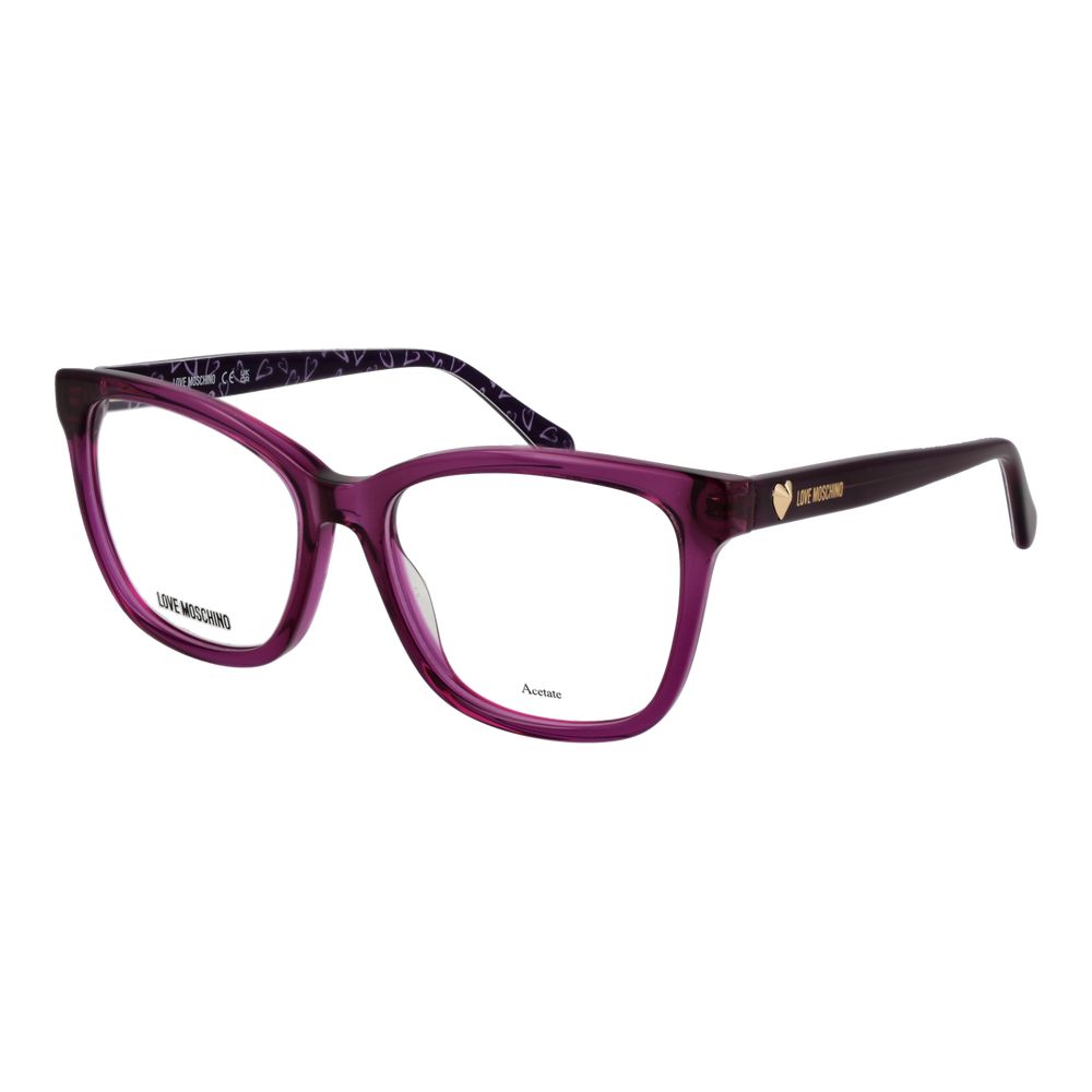 Love Moschino Women’s Optical Glasses – Purple Square Frame, 54mm