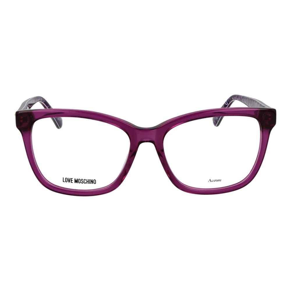 Love Moschino Women’s Optical Glasses – Purple Square Frame, 54mm