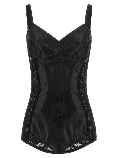 Dolce & Gabbana Black Polyamide Bodysuit IT42