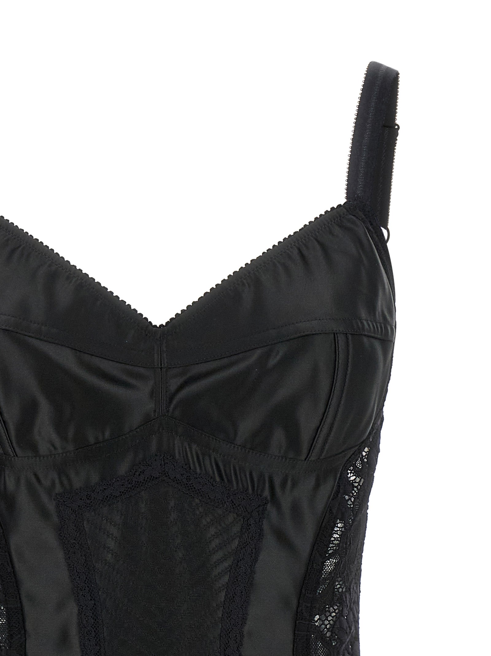 Dolce & Gabbana Black Polyamide Bodysuit IT42