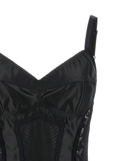 Dolce & Gabbana Black Polyamide Bodysuit IT42