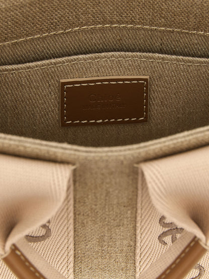 Chloé Woody Mini Handbag in Multicolor Linen