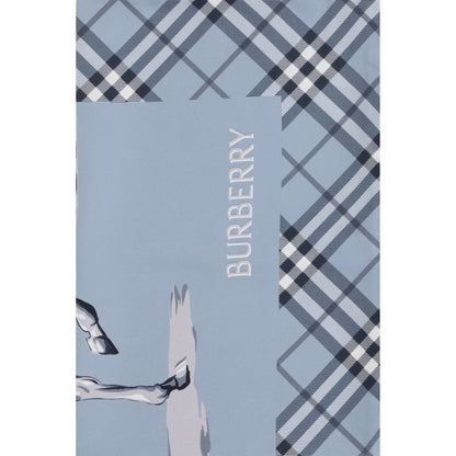 Burberry Blue Silk Scarf - The Archive Knight Scarf