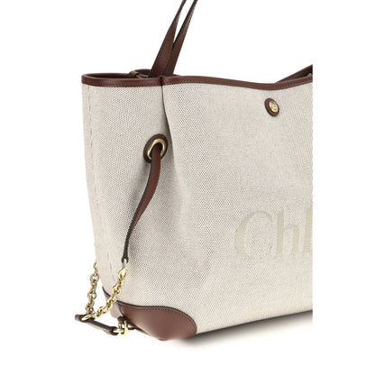 Chloé Beige Cotton Clover Tote Bag