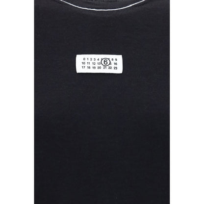 MM6 Black Wool Oves Aries Sportswear Long Sleeve T-Shirt