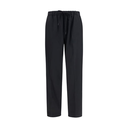 MM6 Maison Margiela Black Polyester Casual Pants