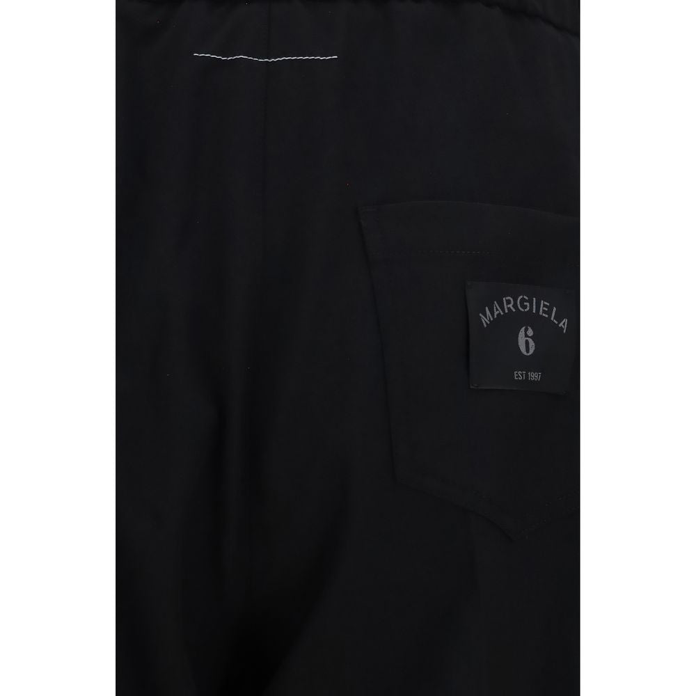MM6 Maison Margiela Black Polyester Casual Pants