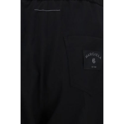 MM6 Maison Margiela Black Polyester Casual Pants