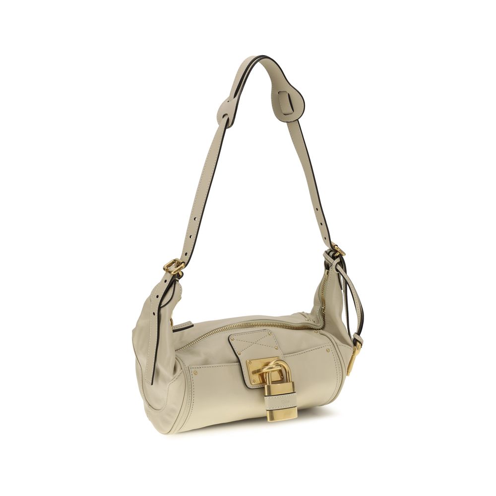 Chloé Beige Calf Leather Bos Taurus Paddington Shoulder Bag