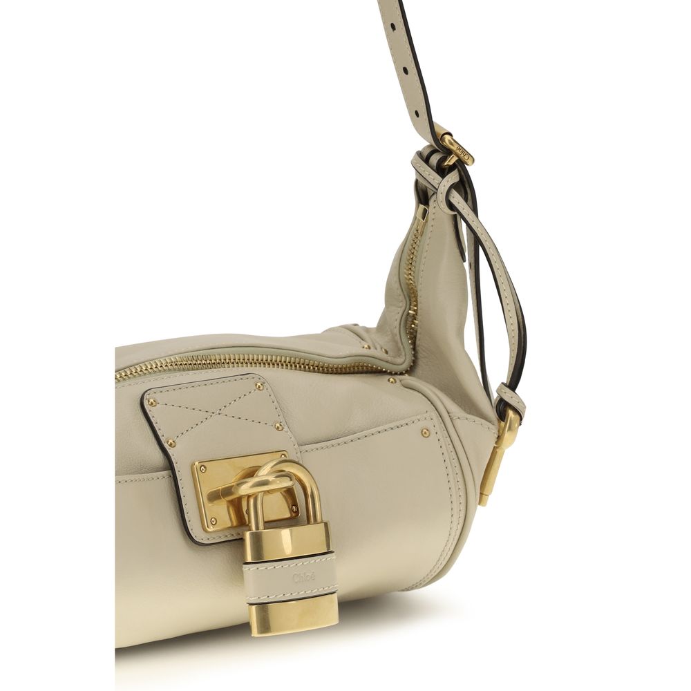 Chloé Beige Calf Leather Bos Taurus Paddington Shoulder Bag