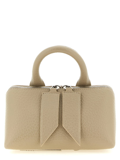 The Attico Beige Bovine Leather Handbag - The Friday Mini