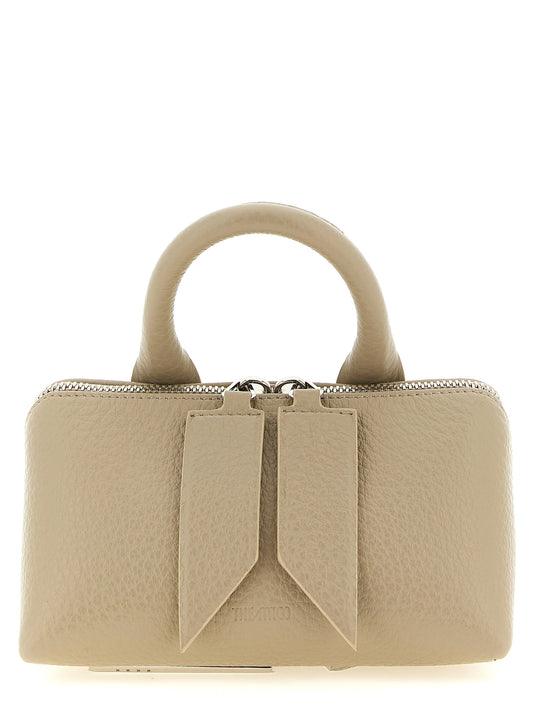 The Attico Beige Bovine Leather Handbag - The Friday Mini