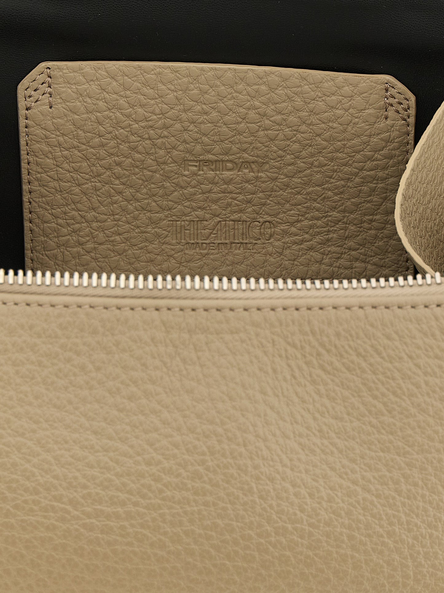 The Attico Beige Bovine Leather Handbag - The Friday Mini