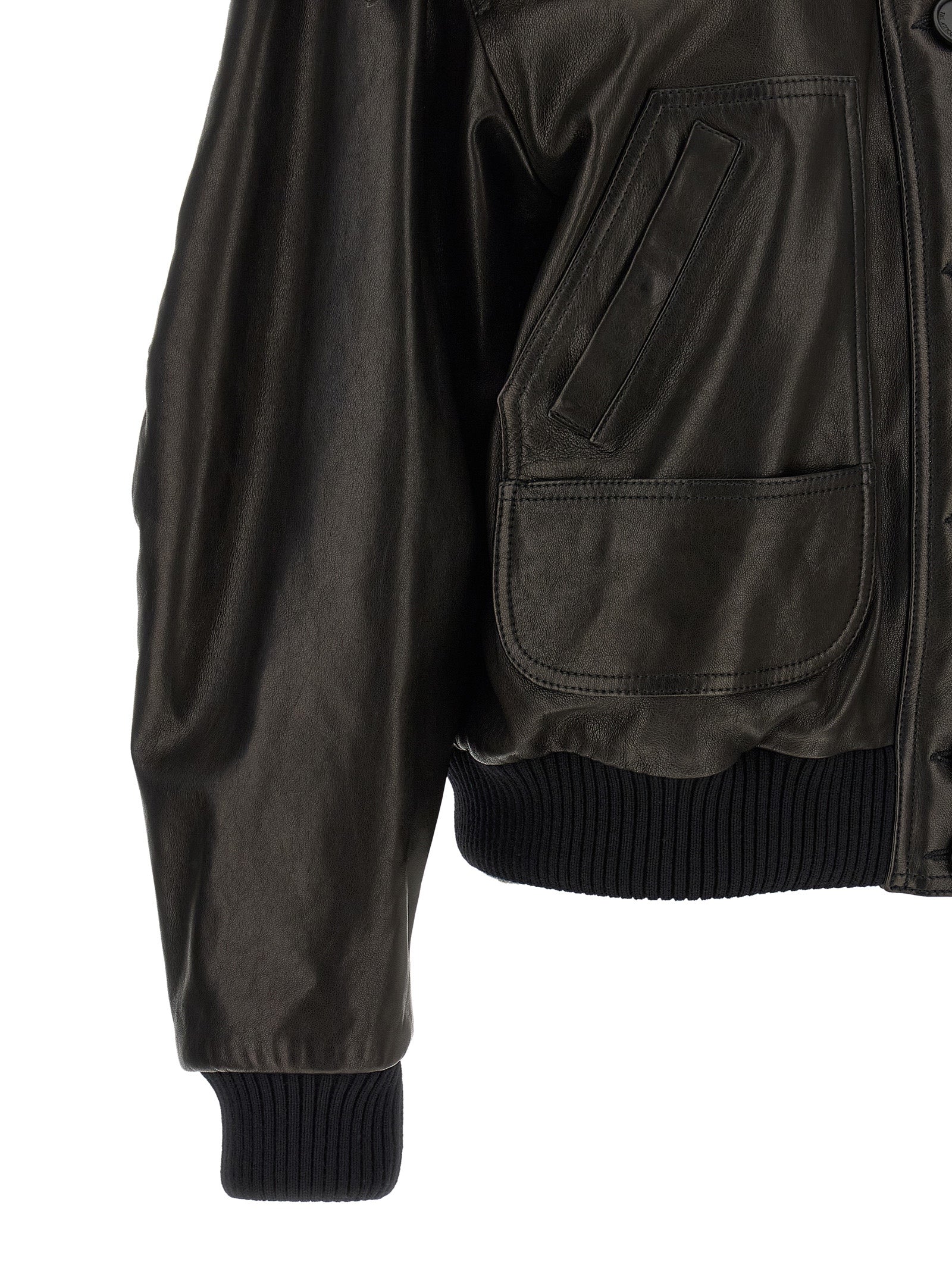 The Attico Black Lamb Leather Jacket