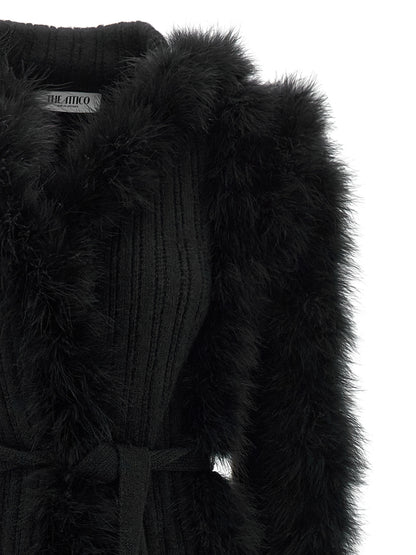 The Attico Black Wool Coat