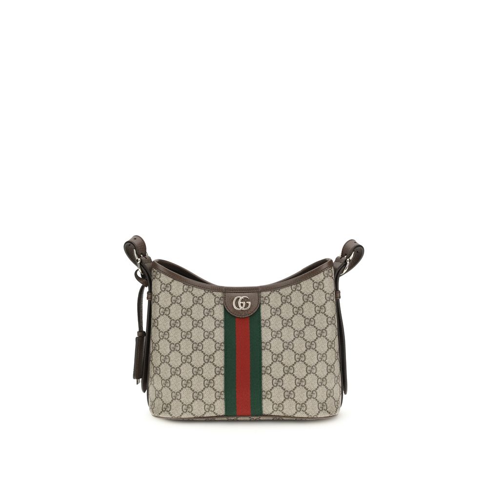 Gucci Small Ophidia Shoulder Bag in Beige Fabric