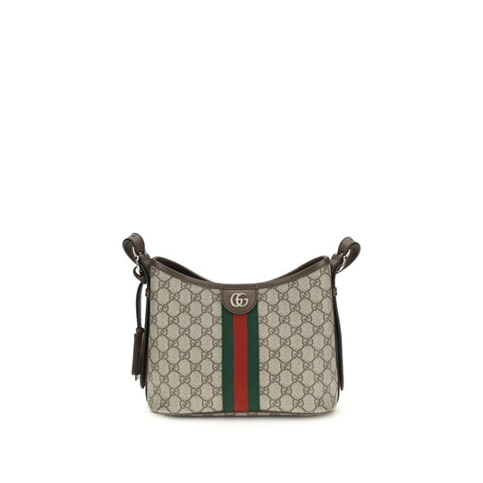 Gucci Small Ophidia Shoulder Bag in Beige Fabric