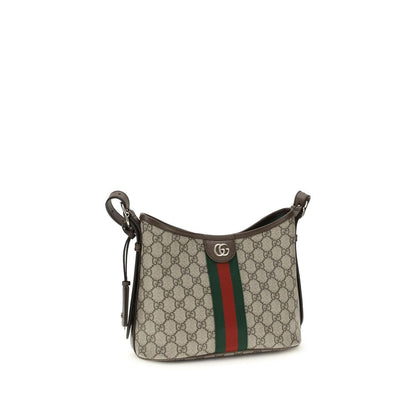 Gucci Small Ophidia Shoulder Bag in Beige Fabric