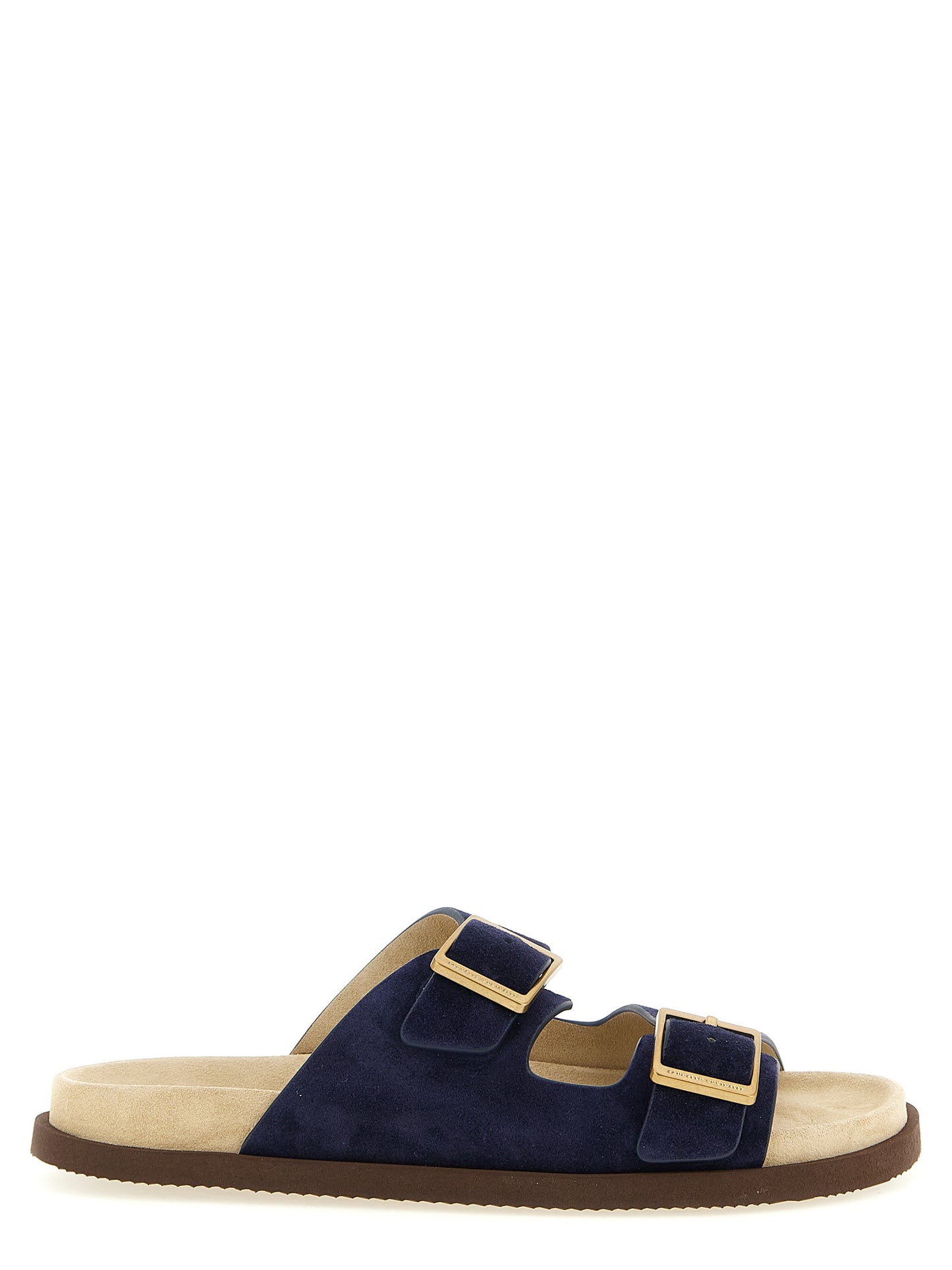 Brunello Cucinelli Blue Calfskin Slides - EU 41 | US 8, EU 42 | US 9