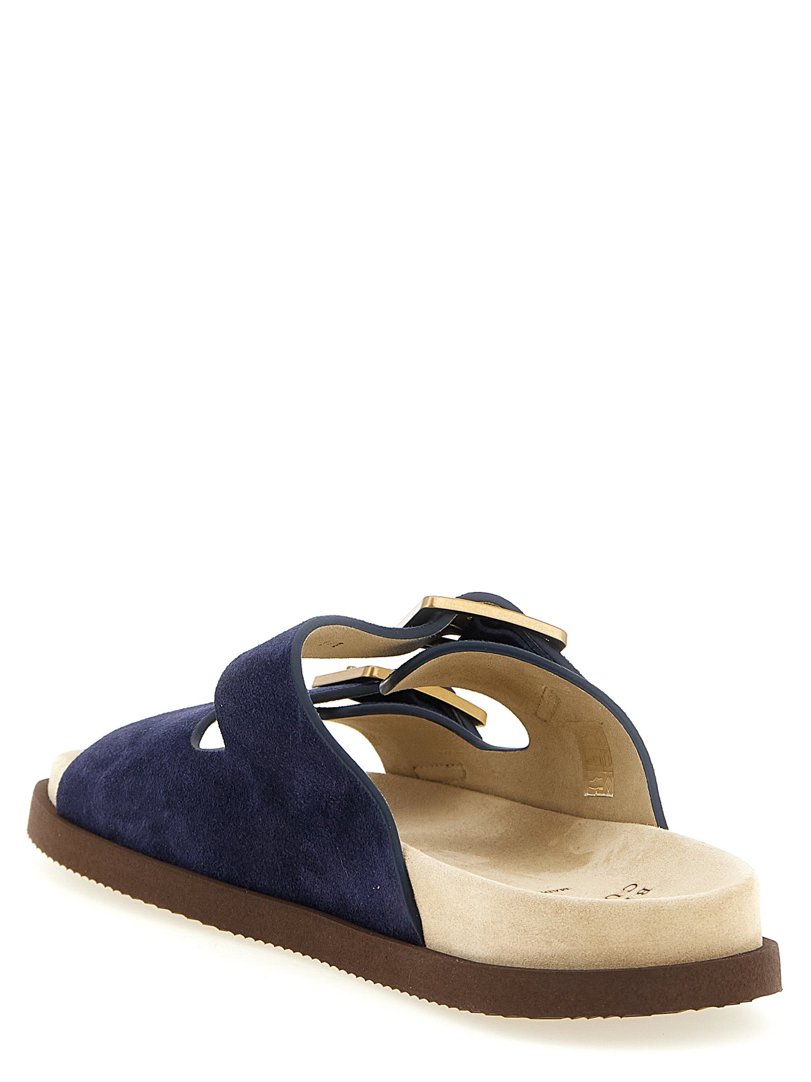 Brunello Cucinelli Blue Calfskin Slides - EU 41 | US 8, EU 42 | US 9