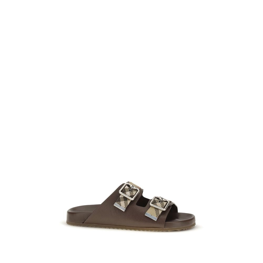Burberry Brown Goatskin Urchin Flat Sandals EU39/US6
