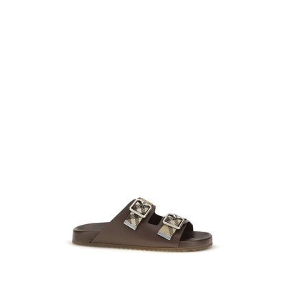 Burberry Brown Goatskin Urchin Flat Sandals EU39/US6