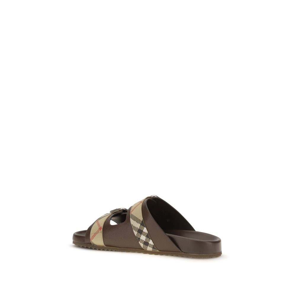 Burberry Brown Goatskin Urchin Flat Sandals EU39/US6