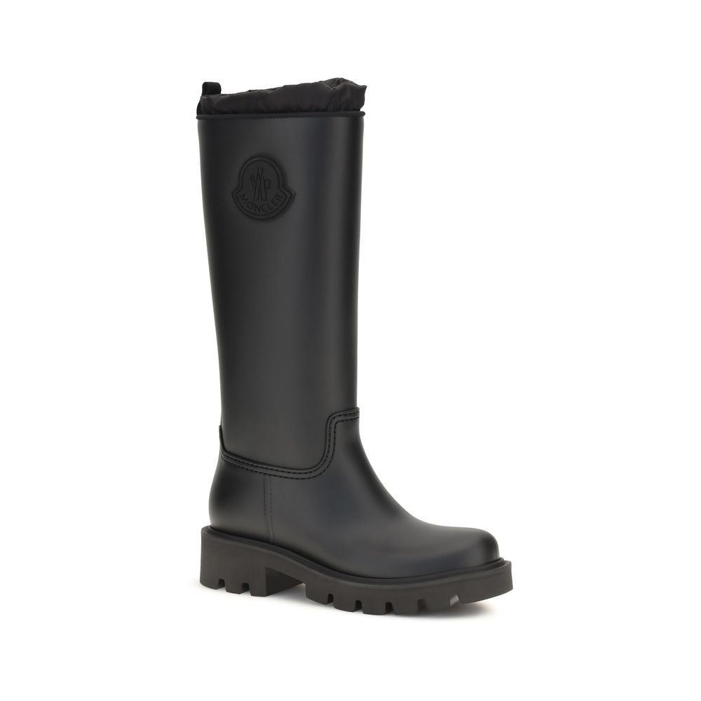 Moncler Black PVC Rain Boots