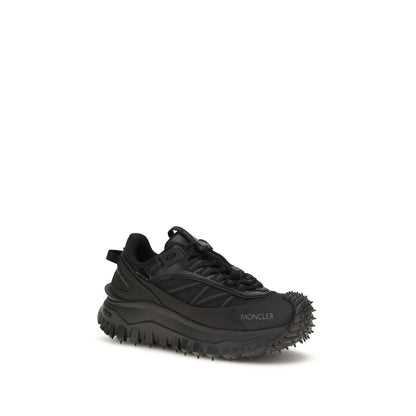 Moncler Black Calf Leather Bos Taurus Trailgrip GTX Athletic Sneakers