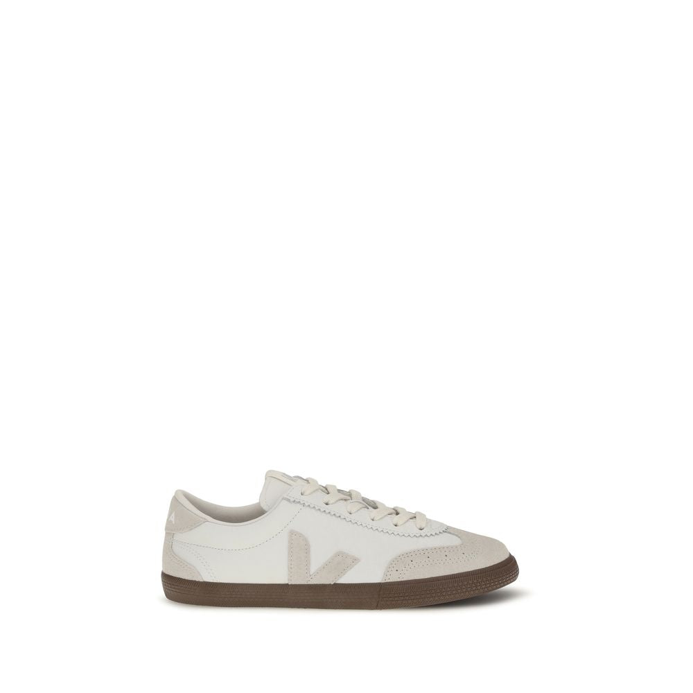 Veja White Calf Leather Bos Taurus Volley Sneakers