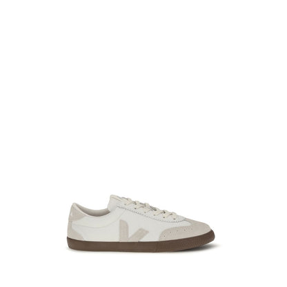 Veja White Calf Leather Bos Taurus Volley Sneakers